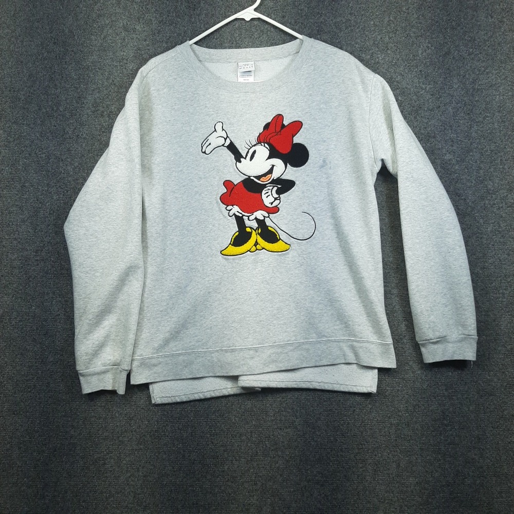 Disney Sweatshirt Minnie Mouse IESJCJ7-2L98 XL Grey Heather Womens Graphic Crew